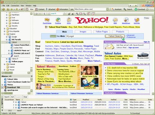 Wysigot Light 5.3. Screenshots reviewed in Browsers category of Internet directory